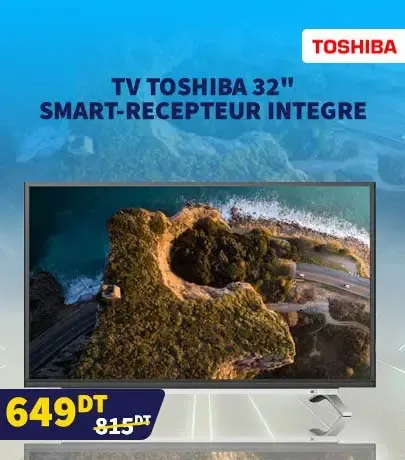 TV TOSHIBA 32" SMART-RECEPTEUR INTEGRE-LED HD-5995